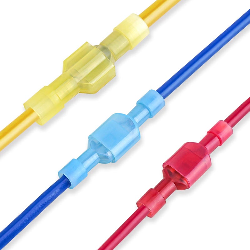 TICONN 200 Pcs Nylon Spade Quick Disconnect Connectors Kit, Electrical Insulated Terminals, Male and Female Spade Wire Crimp Terminal Assortment Kit - Image 5